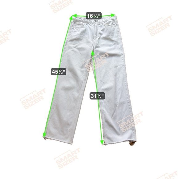 H&M High Waist Wide Leg Whit Jeans size 12 cream - Picture 5 of 7